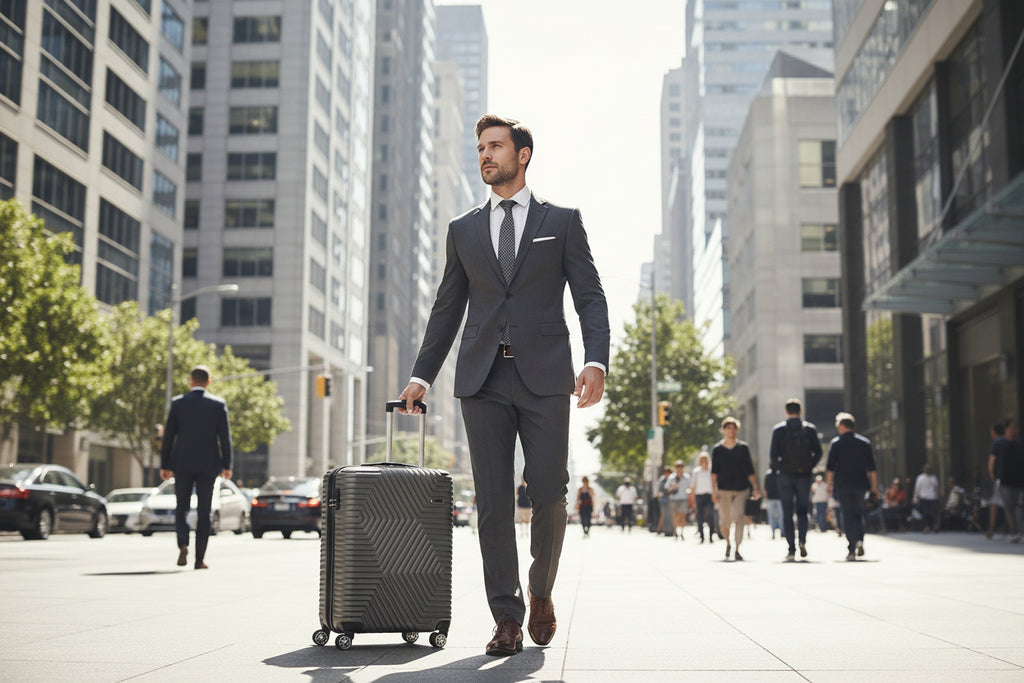 Business Grey | Hardshell Luggage - Durable Travel Suitcase | Wanderra